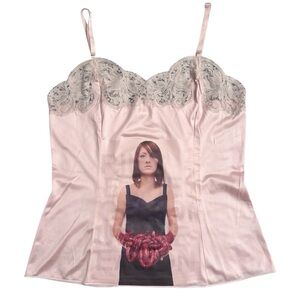 Handmade Reworked Bring me the Horizon graphic lace camisole